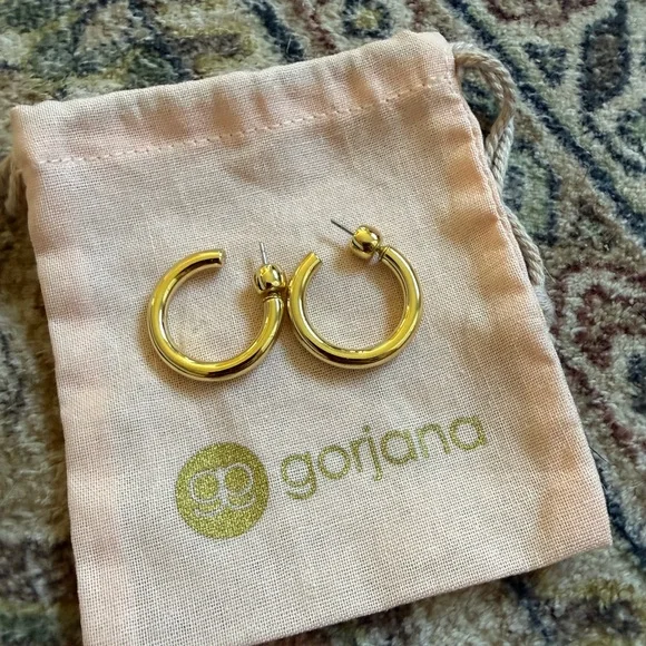 Gorjana 14K Gold Plated Hoop Earrings - Picture 1 of 3